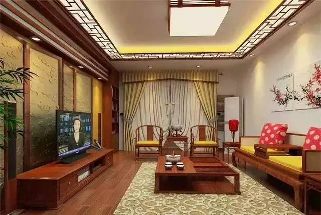 最简单大气的中式电视背景墙,客厅中式风格背景墙图片