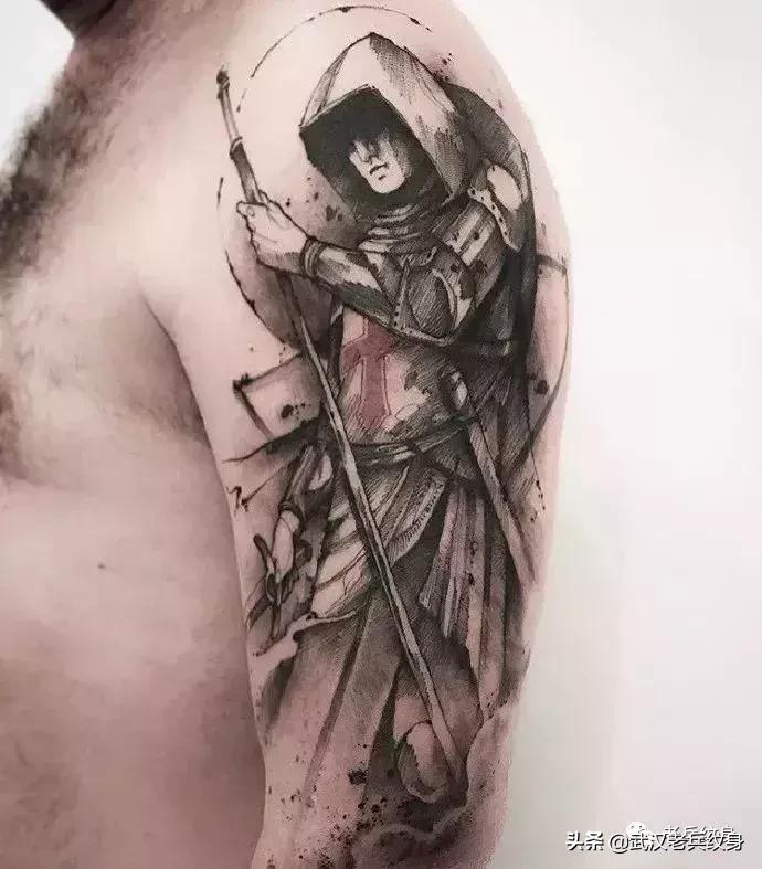 水墨纹身小图片大全,将军水墨风纹身汉字