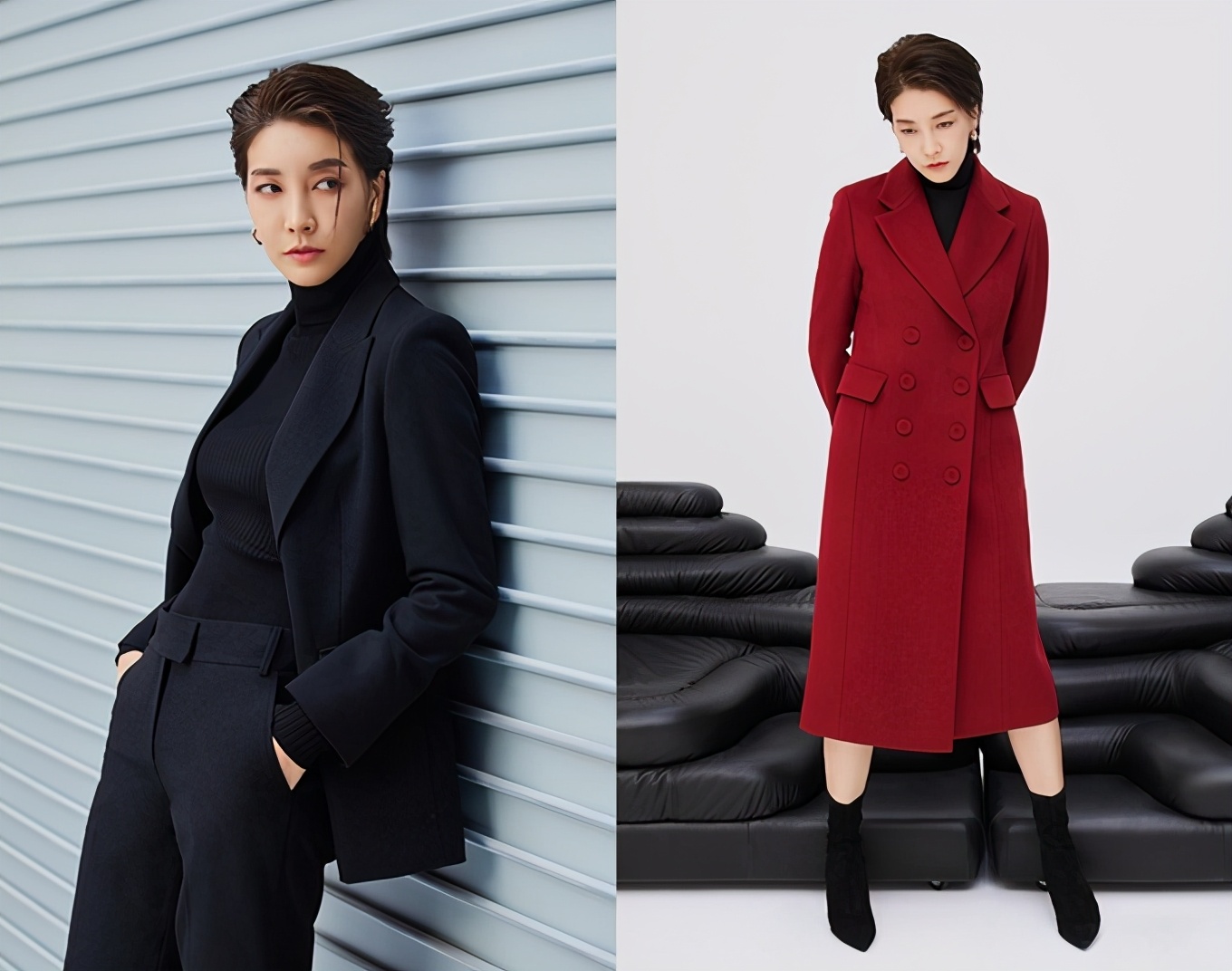 林允儿穿搭冬季,林允儿大冬天穿棉服配短裙来秀腿