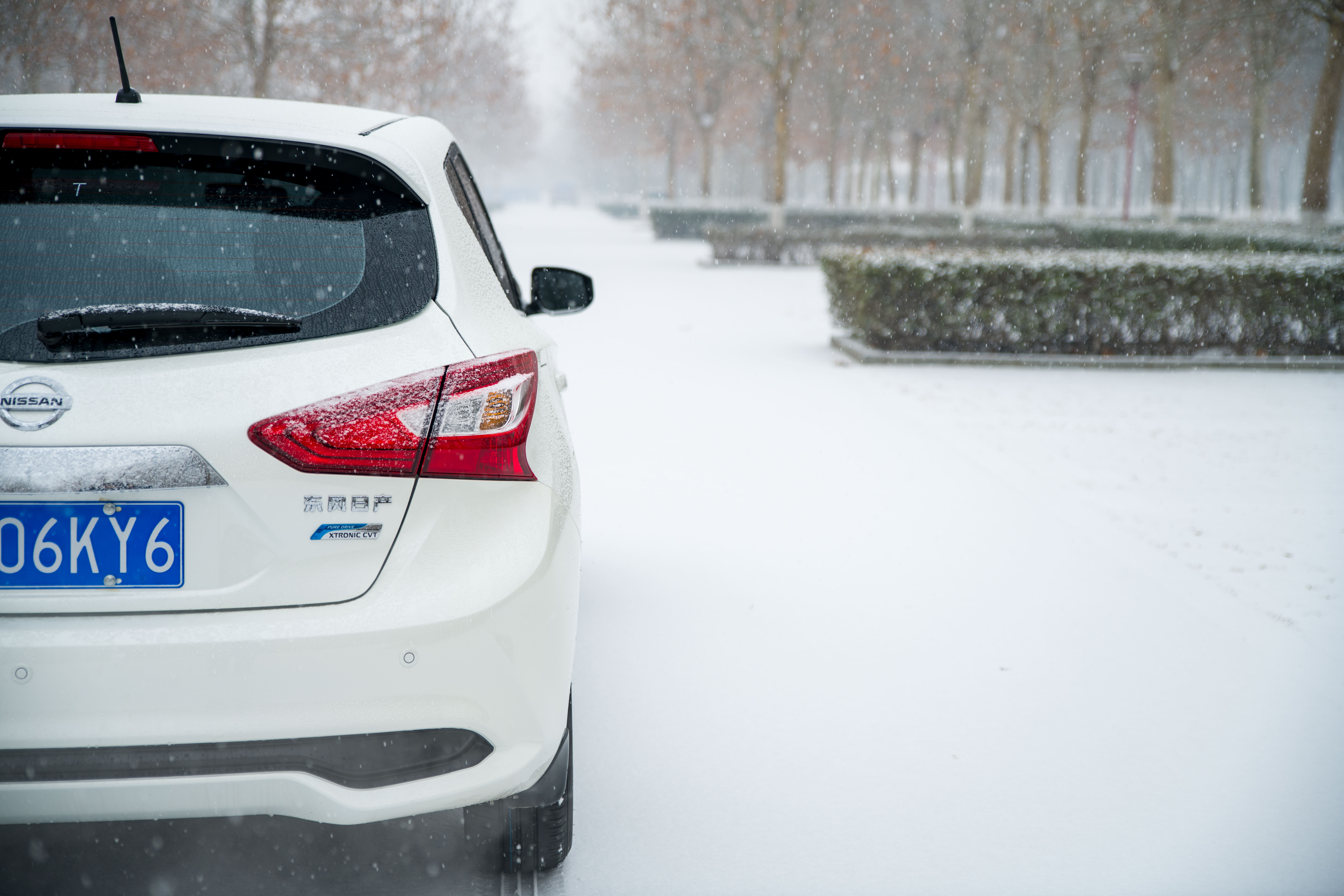 骐达拍的行车风景,骐达下雪天