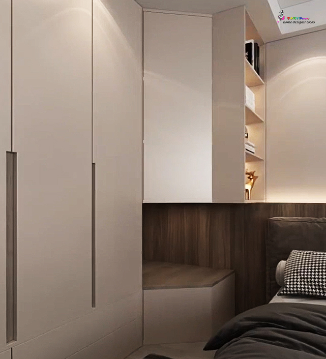 卧室布置一床一衣柜,小平米主卧室多收纳设计方案