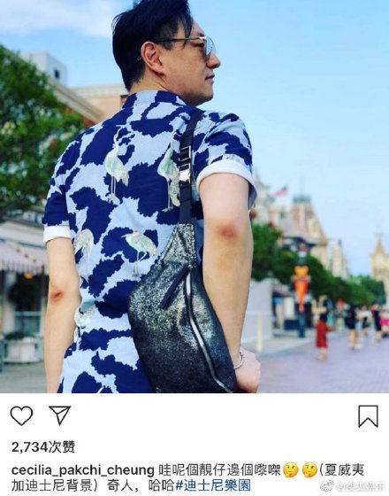 张柏芝晒12岁次子帅照,张柏芝戴墨镜帅照