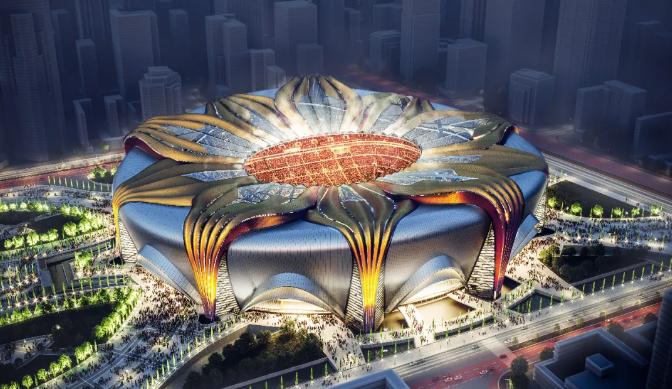 全网狂喷的足球场设计定稿!等等,怎么和那个土味莲花座不一样?