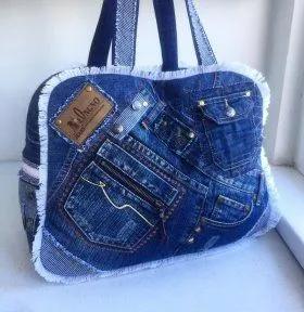 牛仔裤旧了千万别扔,牛仔裤不要扔diy牛仔包颜值很高