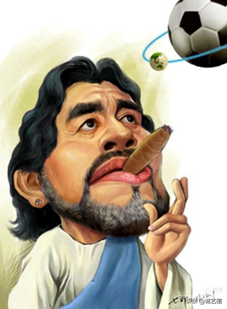 马拉多纳高清漫画壁纸,马拉多纳漫画
