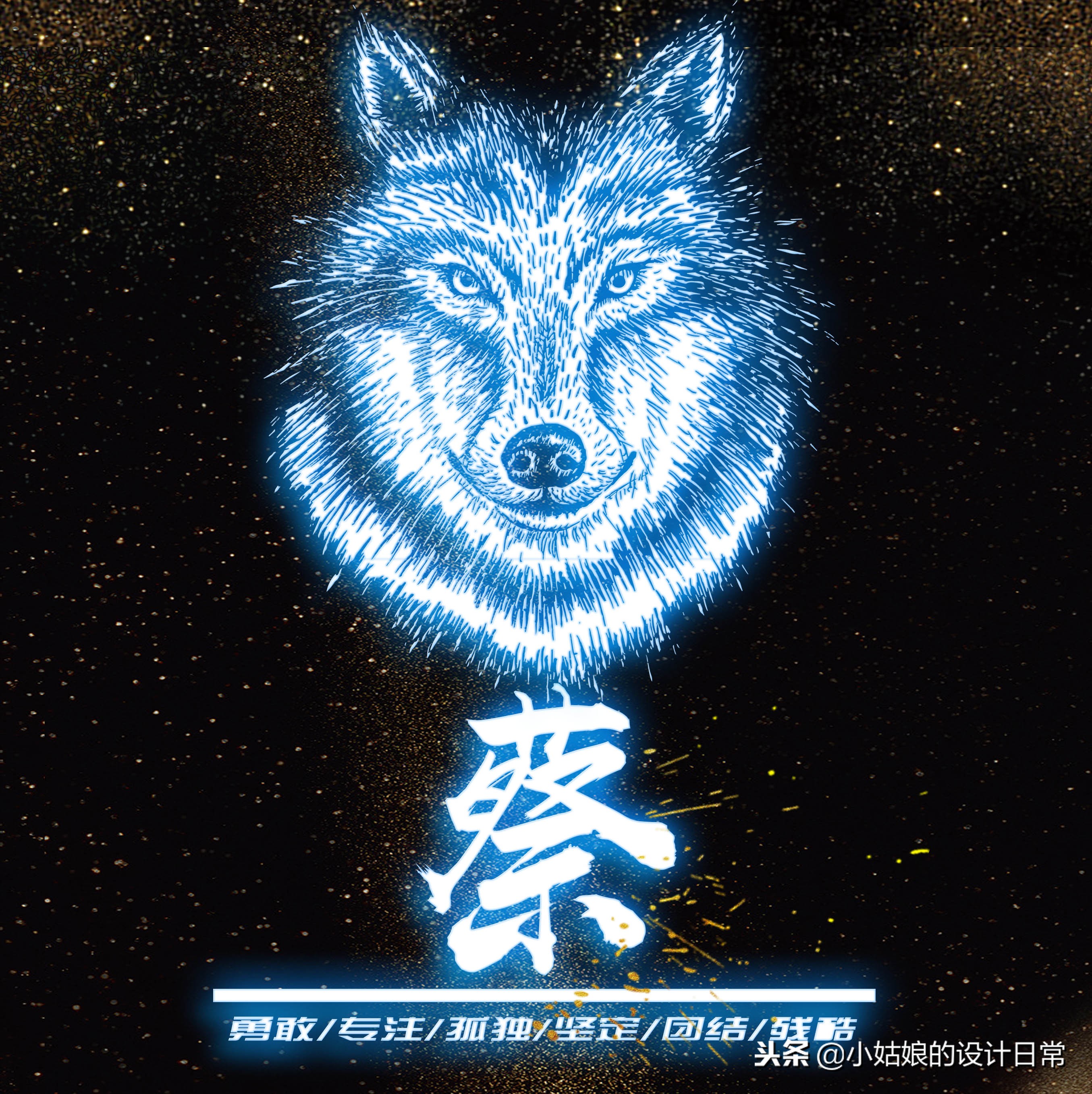 个性签名头像励志,黑白狼性励志头像