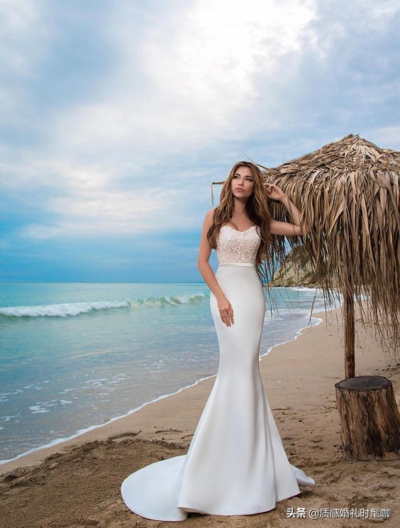 海边婚纱照哪种婚纱好看,海滩豪华婚礼