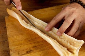 象拔蚌蚌肚能做刺身吗,象拔蚌刺身蚌胆泡饭