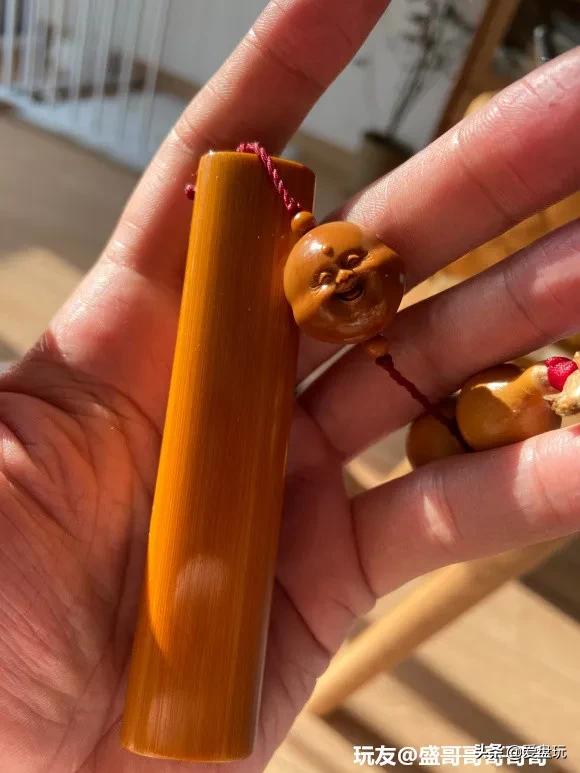 实心竹手把件怎么盘养,如何把竹子盘变色