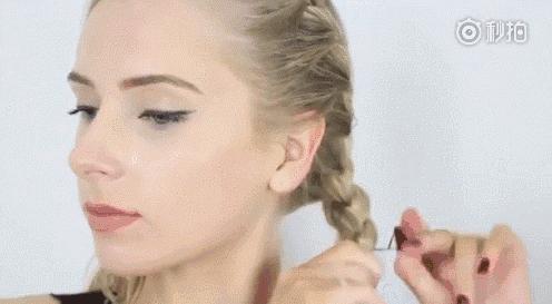 女童编发中短发,短发编发的教程