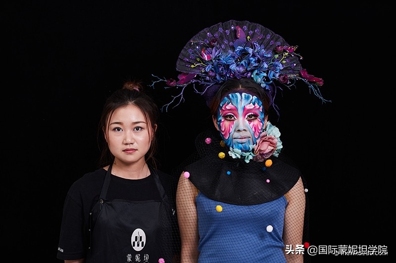化妆学校创意妆考试,化妆课期末创意妆容整体造型
