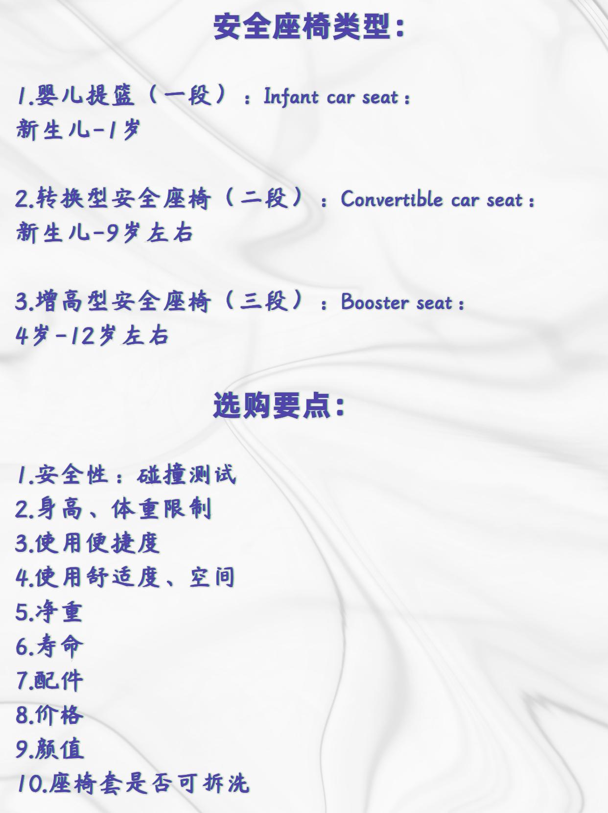 推荐几款汽车安全座椅,北美安全座椅测评