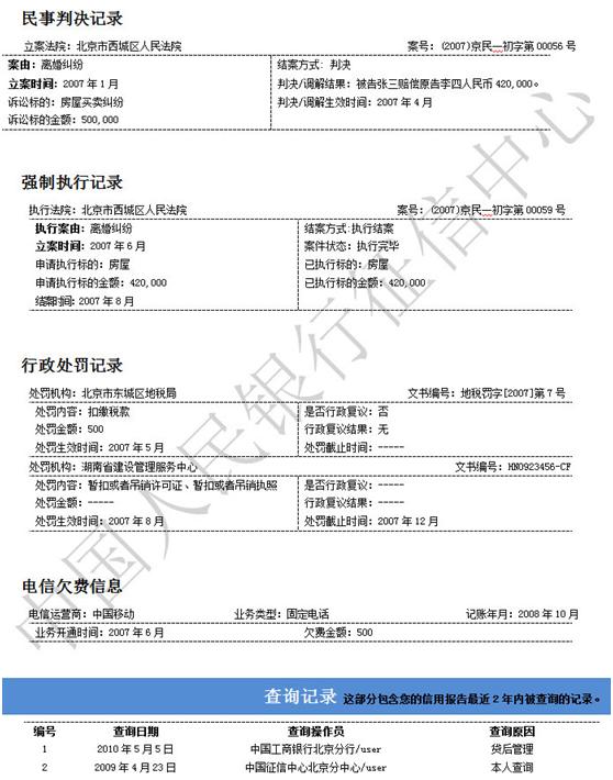 征信报告里面的机构查询记录明细,企业征信报告网上查询电子版打印