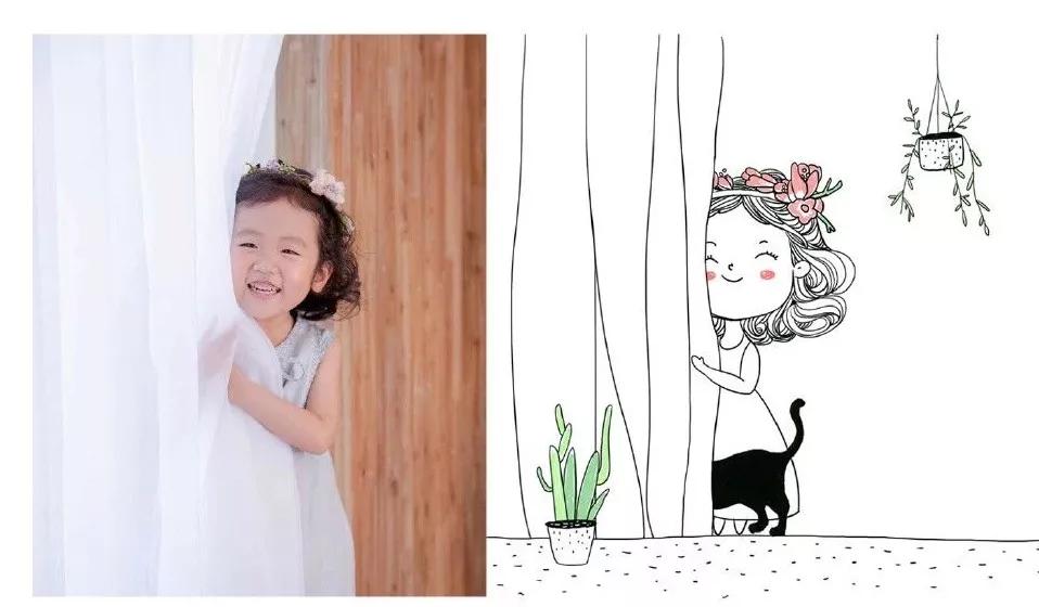 简单清新花卉的简笔画图片大全,唐老鸭简笔画可爱清新小女孩