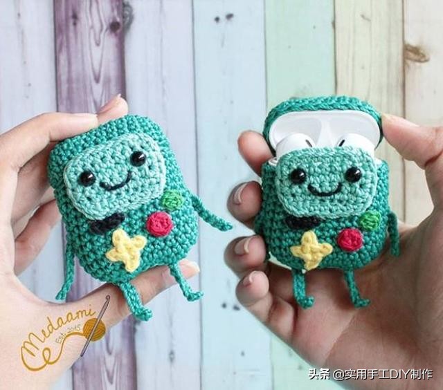 针织手机壳教程全部,萌萌的手机套编织