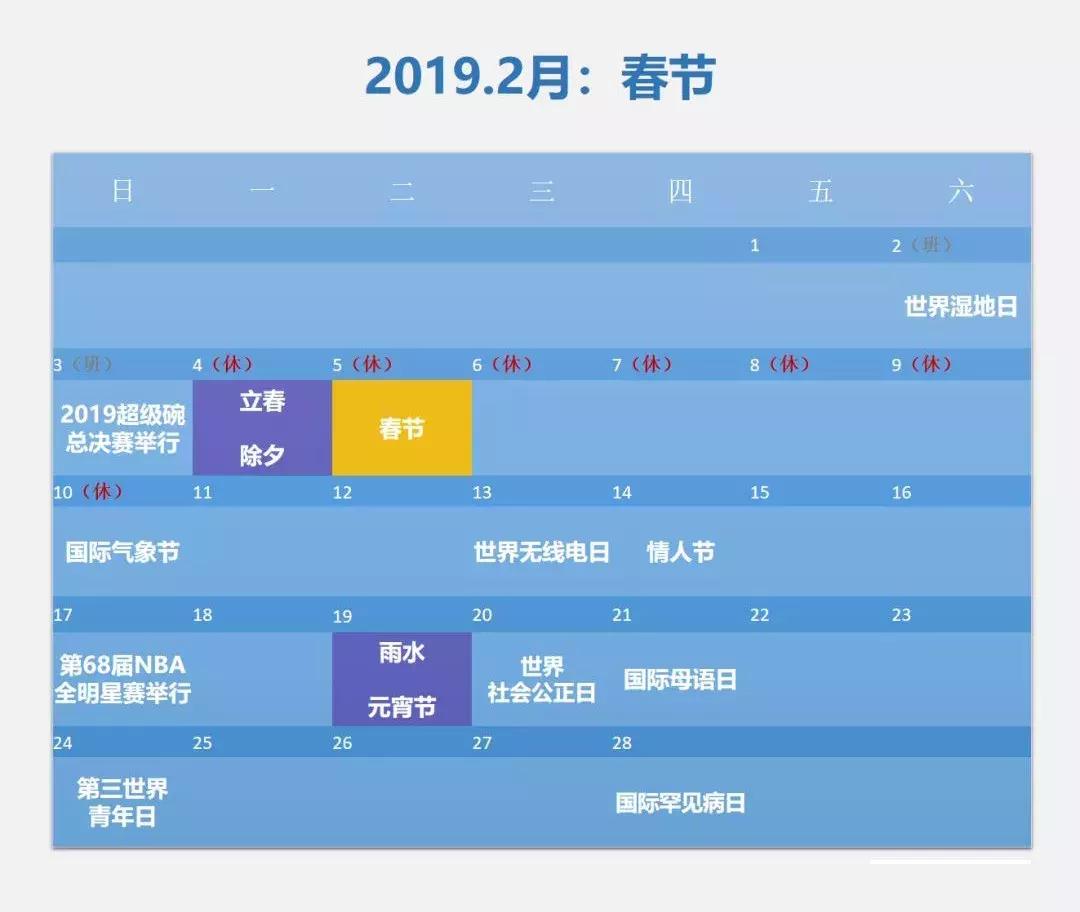 2019全年热点营销推广日历！【优而美网络－小程序生态服务平台】