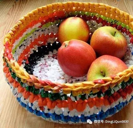 塑料袋编拖鞋,毛线编织浴花袋