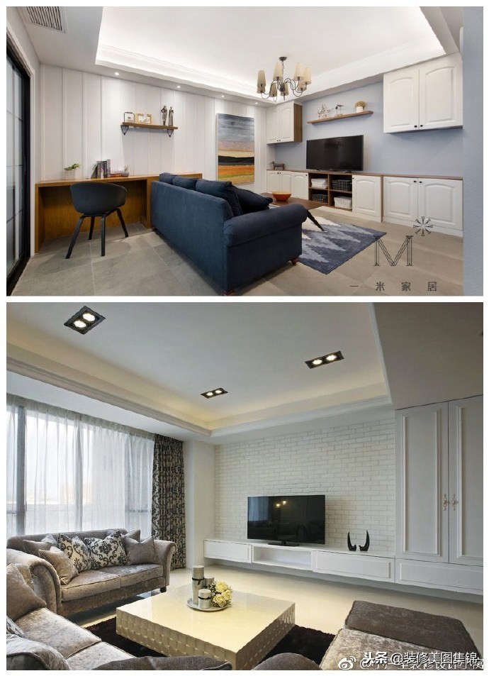 贝壳粉沙发背景墙效果图现代简约,现代简约大气装修客厅电视背景墙