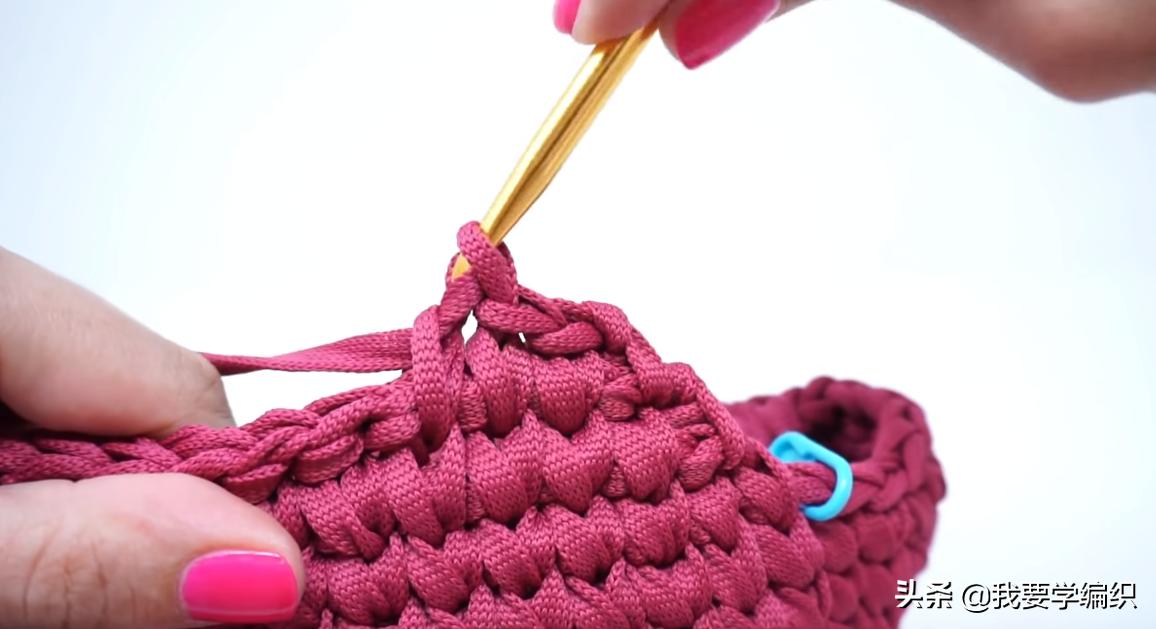 简单大方钩编单肩包图解,简单勾织小包包方法