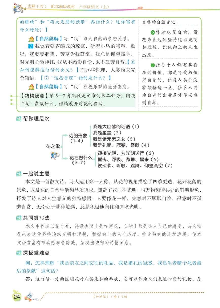 六年级上册语文第一单元讲解视频,六年级上册语文第一课课文知识点