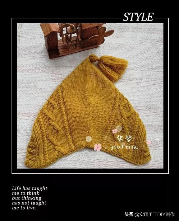 带帽围巾的简单编织方法,简单的连帽围巾一体编织视频