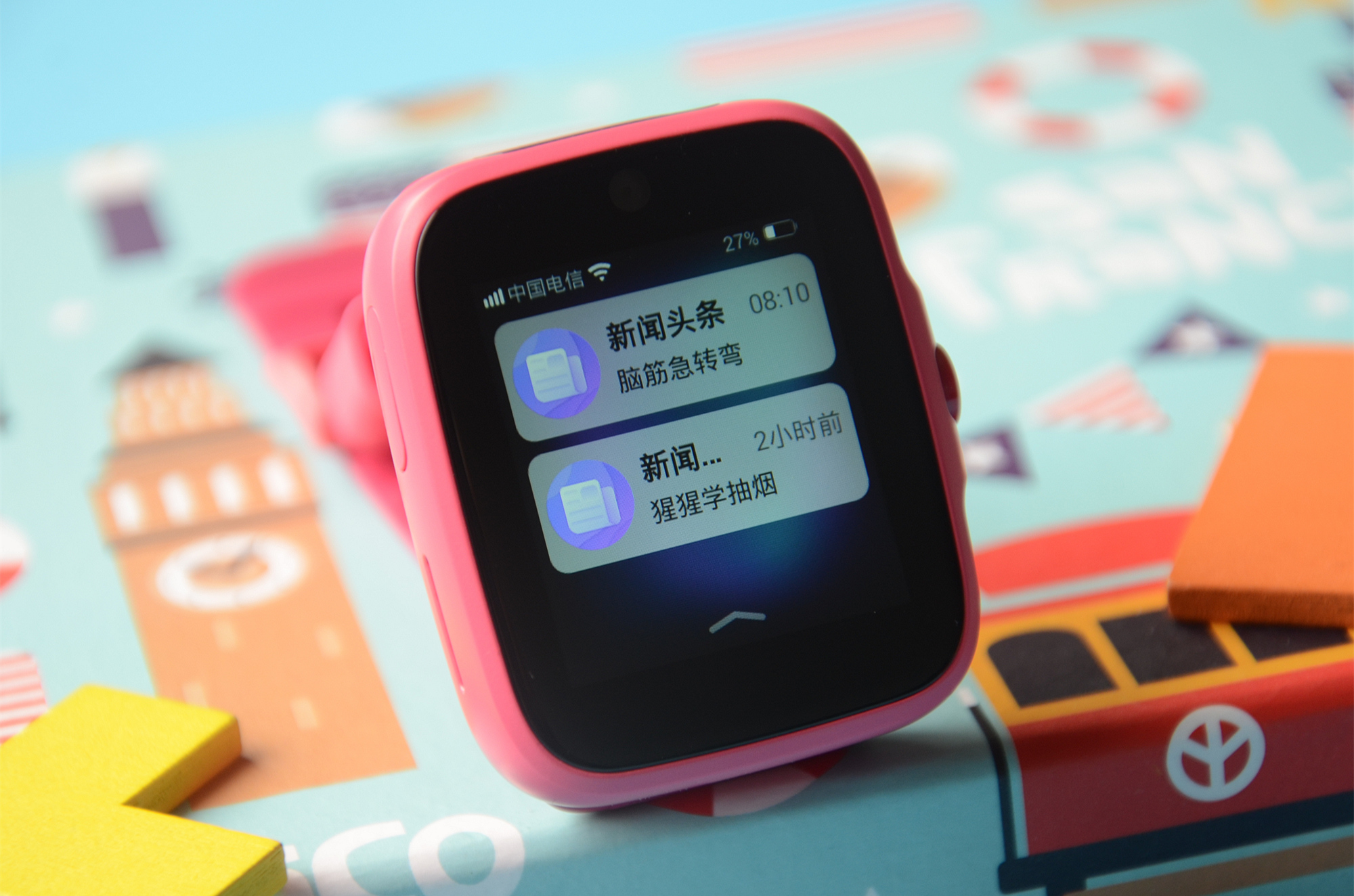 糖猫电话手表k1测评,双摄像头安卓手表