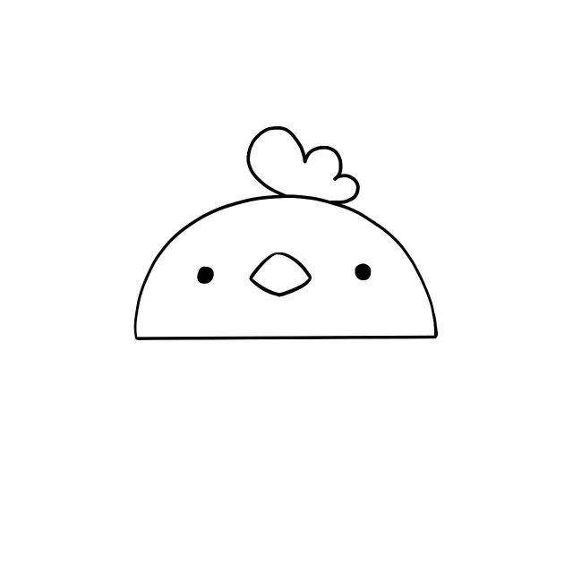 半圆动物简笔画,简笔画半圆动物可爱简单