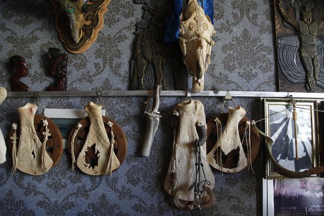 用骨头拼成的工艺品,用骨头做的蒙古艺术