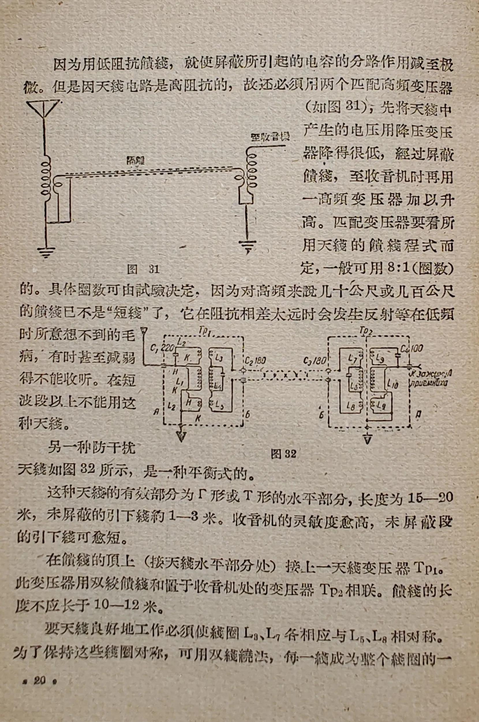 老收音机天线制作,50年代收音机线路图