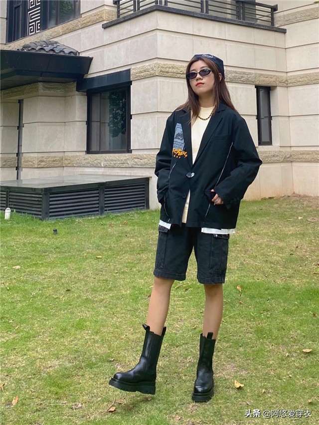 矮个子必备鞋最新款长筒靴,冬天穿上小黑靴的你时髦又显高
