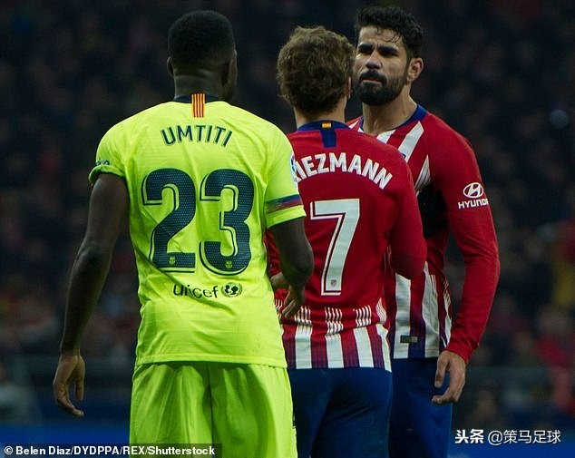 格列兹曼和科斯塔吵架,迭戈科斯塔4场7球