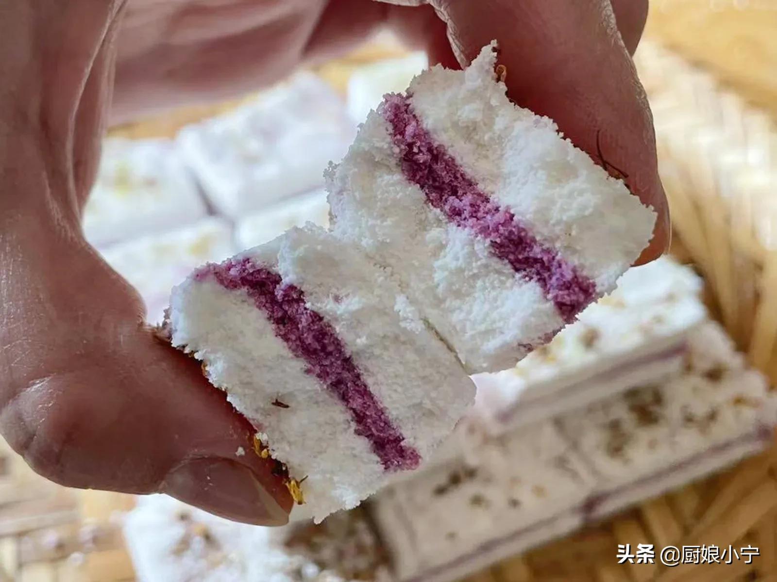 李子柒自制桂花米糕,李子柒蒸米糕加桂花