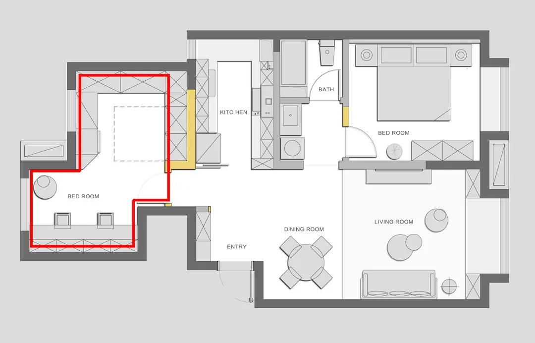 中式风格的精装房改轻奢,精装房微改极简原木风
