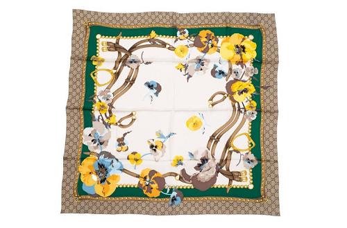 gucci丝巾波点,gucci印花丝巾