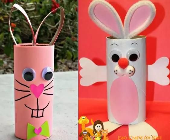 小兔子气球灯笼手工制作幼儿园,黏土小兔子手工教程简单又可爱