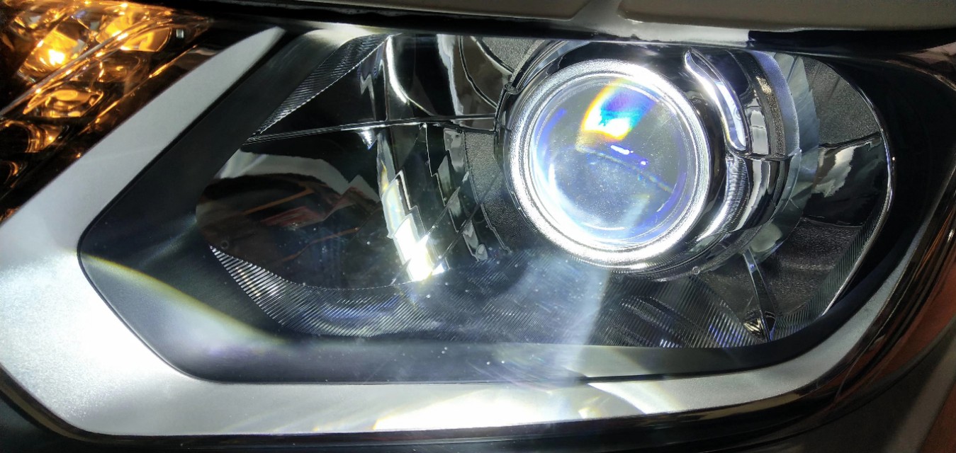 本田飞度双光透镜改装,飞度升级海拉五双光透镜