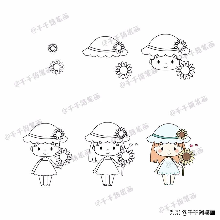 hellokitty简笔画可爱卡通人物,简笔画可爱卡通人物10岁画的