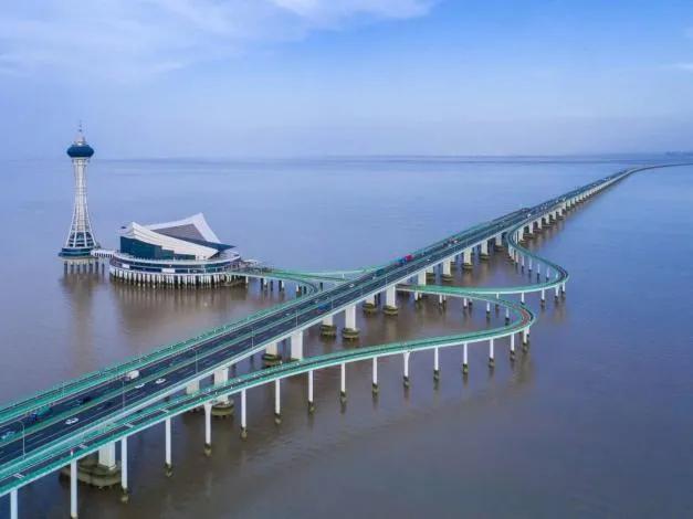 杭州湾大桥海天一洲观光平台,杭州湾跨海大桥海天一洲观景台