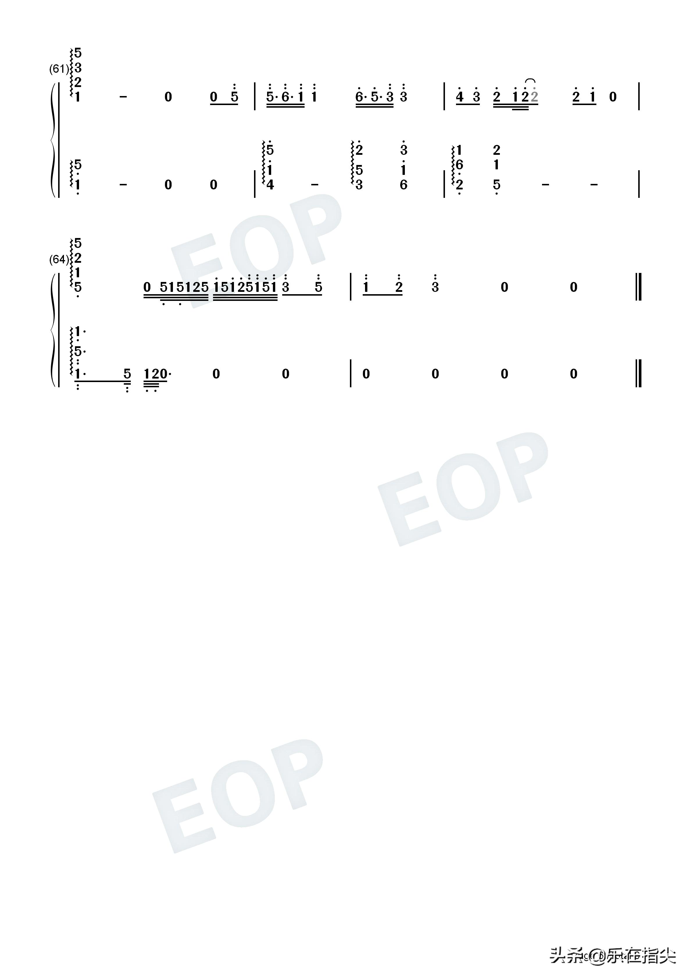雪花落下钢琴曲五线谱,冰糖炖雪梨雪花落下简谱