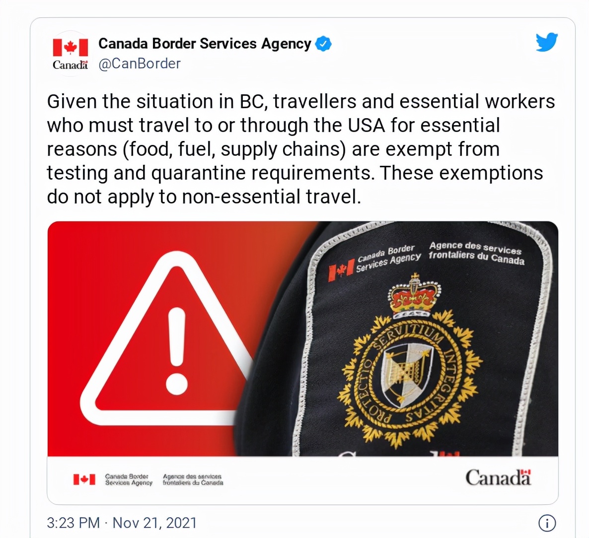 BC省女子到美国加油10分钟回来被罚5700元