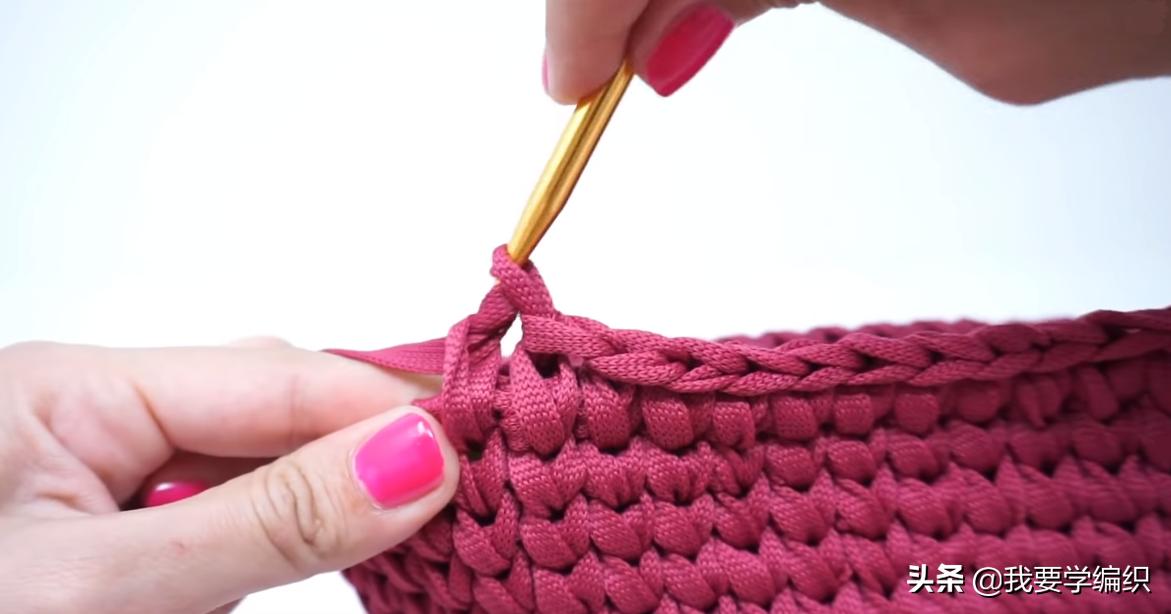 简单大方钩编单肩包图解,简单勾织小包包方法