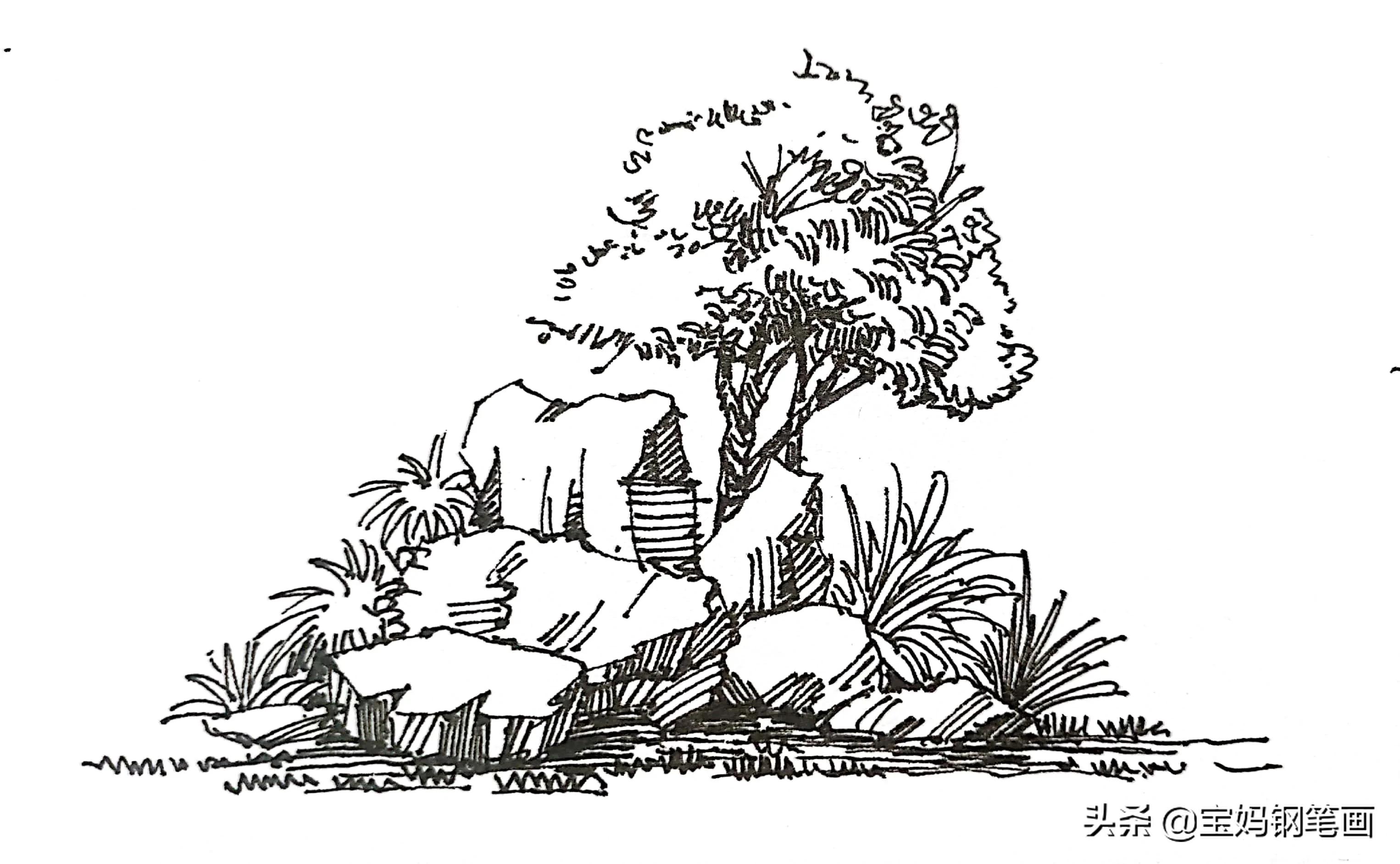 怎样在石头上画出简单好看的画,如何画出石头的质感