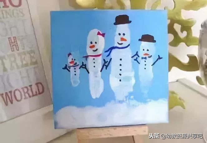 幼儿园冬季手工绘画漂亮,冬天手工画幼儿园简单