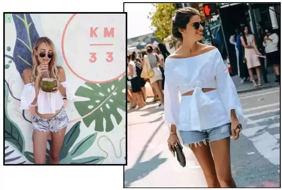 夏天穿蓝色短裤上衣穿什么好看,夏天哪几种短裤不要穿