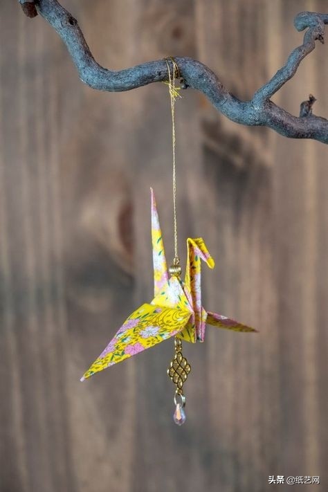 diy手工千纸鹤,diy千纸鹤挂件详细教程