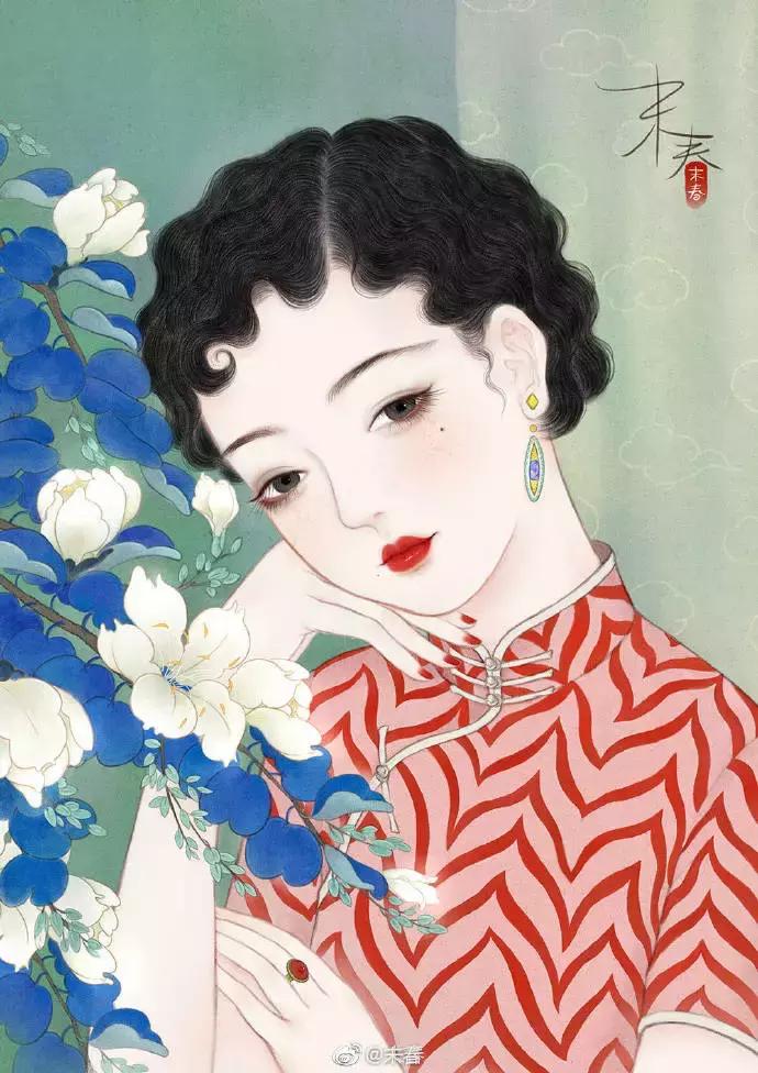 她笔下的女人韵味十足,他笔下的女子美得倾国倾城