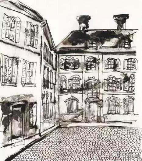 碳素笔素描简笔画入门,教学用水彩笔画画