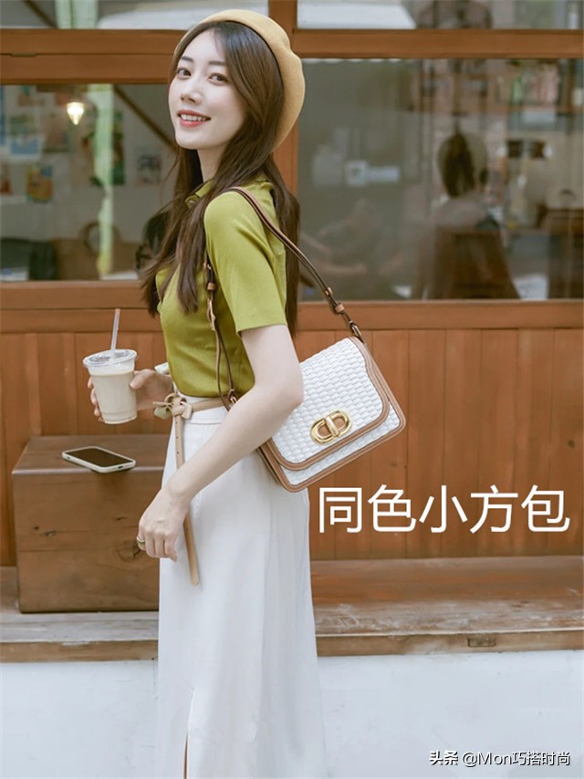 米色休闲半身裙怎么搭配上衣,夏日米色半身裙怎么搭配上衣