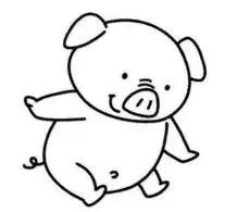 十二生肖谜语简笔画,红红火火过猪年谜语