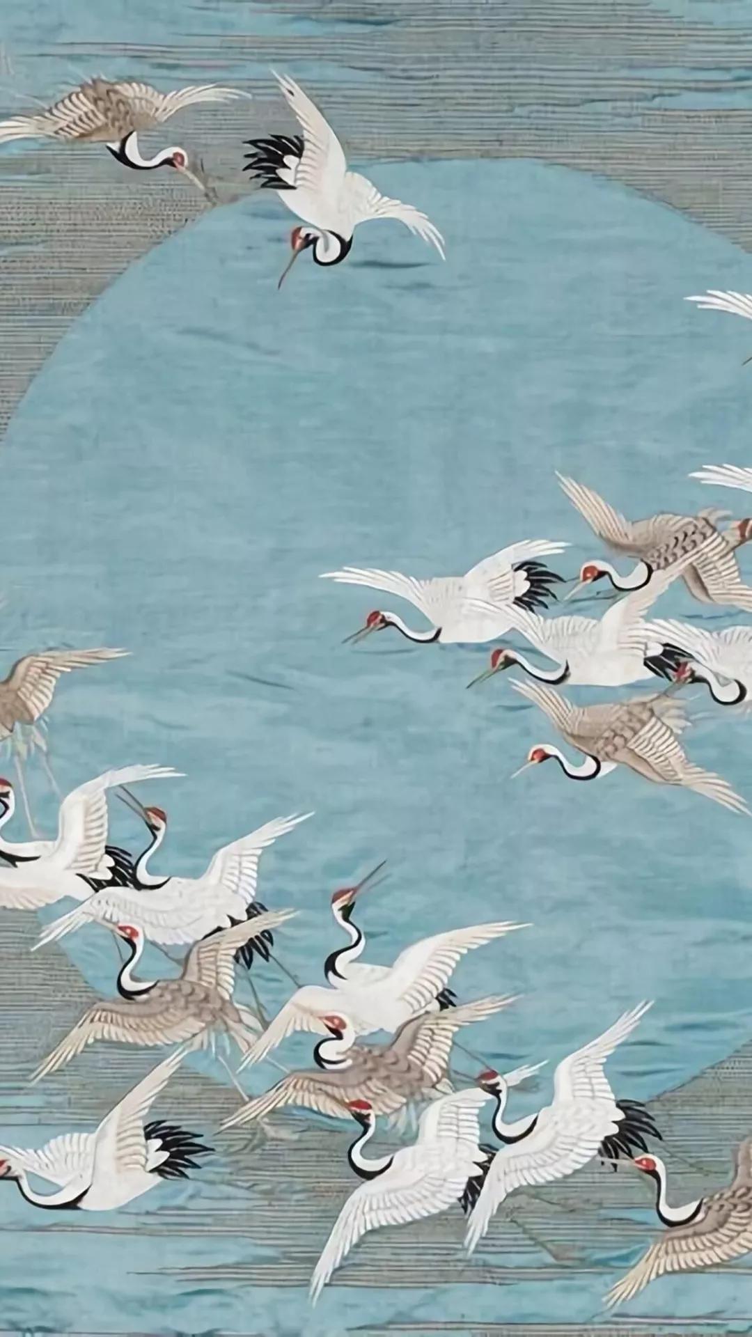 中国元素中国风壁纸横图仙鹤,超高清古风仙鹤壁纸